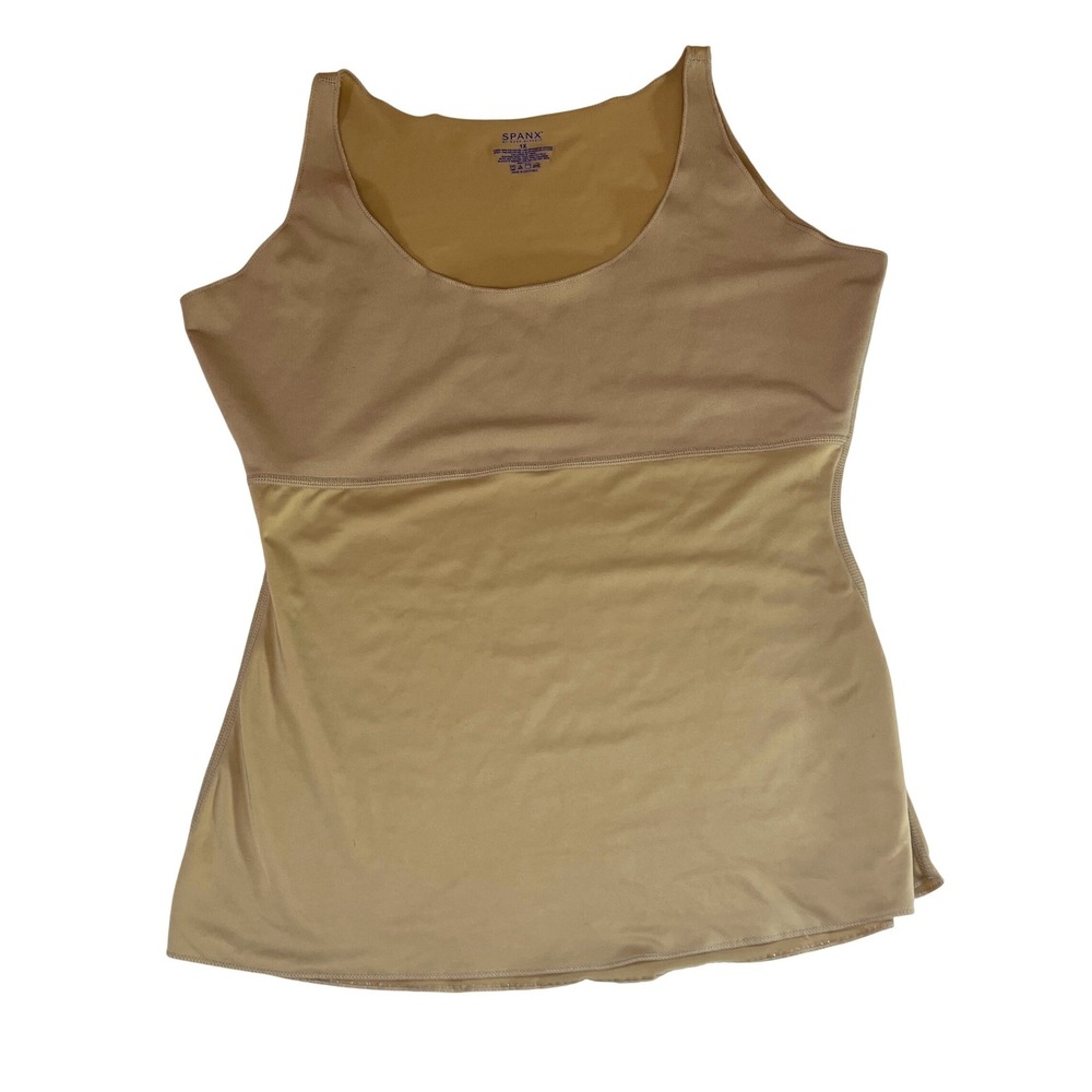 Spanx by Sara Blakely Women Tan Nude Shapewear Camisole Tank Top 1X RN112121
